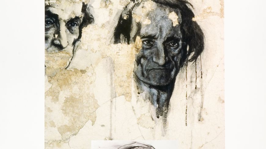 Ernest Pignon-Ernest « Artaud-Portraits » 1997/2007, estampe numérique, 40 exemplaires 80 x 60 cm