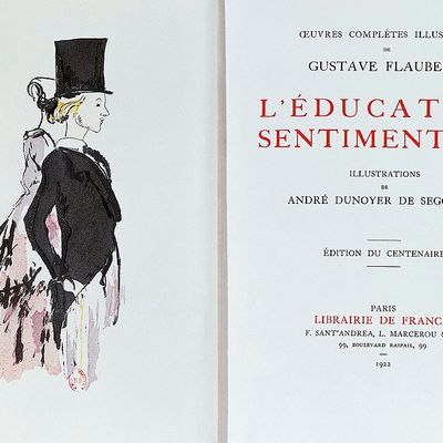 Édition datant de 1922 du roman "L'Éducation sentimentale" de Gustave Flaubert (1821-1880)