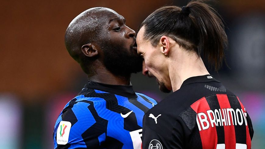 Romelu Lukaku et Zlatan Ibrahimovic - embrouille lors du match Inter Milan-AC Milan, 26 janvier 2021 (Nicolò Campo)