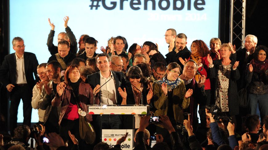 Éric Piolle nouvellement maire de Grenoble élu le 30 mars 2014.