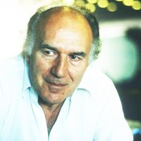 Michel Piccoli (1925-2020), au Lido, à Venise, le 12 septembre 1989.
