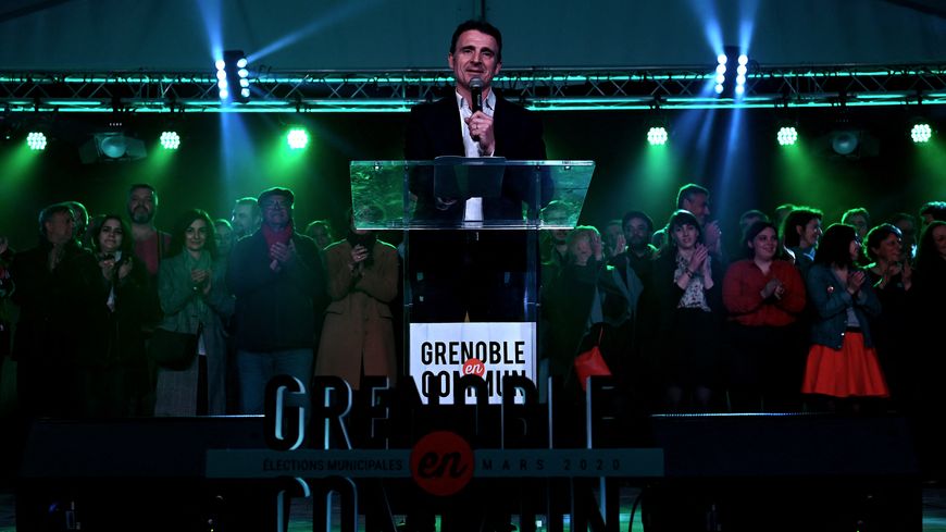 Eric Piolle en campagne pour les élections municiales ; 11 mars 2020.