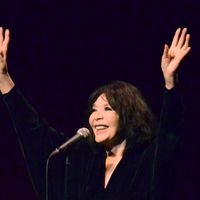 Juliette Gréco lors d'un concert au Orchard Hall du Bunkamura le 17 juin 2011 à Tokyo (Japon).