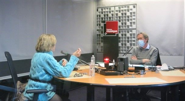 France Musique, studio 361... Pétillante Sophie Darel & Le producteur Benoît Duteurtre