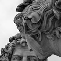 La fontaine d'Athena à Vienne (détail)