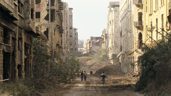 L'ancienne ligne verte, avant la reconstruction du centre-ville de Beyrouth, en 1990. ©Getty - Marc DEVILLE/Gamma-Rapho