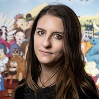 Portrait de la dramaturge, écrivaine et metteuse en scène Alexandra Badea, auteure de "Tu marches au bord du monde", (Equateurs) à Paris, le 15 novembre 2019.