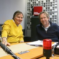 France Musique, studio 361... Christian Bonneau & Benoît Duteurtre (g. à d.)