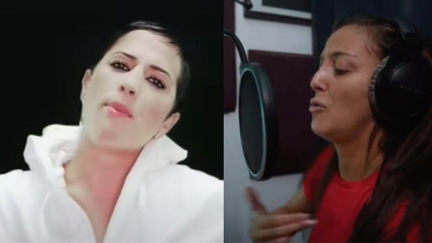 Diams - Capture du clip "La Boulette" (Diam's officiel) - Camille Lellouche - capture d'écran de sa vidéo de reprise de Diam's sur IG