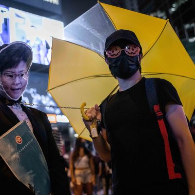 Manifestants pro-démocratie à Hongkong le 31 octobre 2019