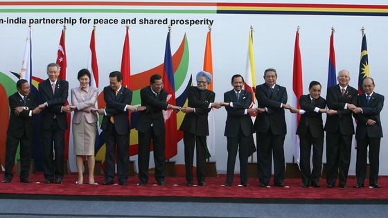 Singapour, Thaïlande, Cambodge, Laos, Indonésie, Malaisie : un grand nombre d'Etats membres de l'ASEAN redoutent d’être pris en tenaille entre l’influence chinoise et celle des Etats-Unis ©Getty - Naveen Jora/The India Today Group