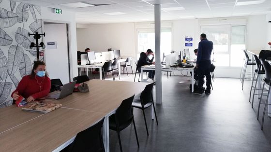 Salle de cours sur le campus de connecté d'Aubenas, en Ardèche, le 4 mars 2021. ©Radio France - Sébastien Munos