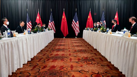 Rencontre USA-Chine à Anchorage, 18/03/2021 ©AFP - J. Brown