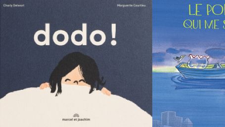 Les couvertures des livres jeunesse "Le poisson qui me souriait" & "dodo !" - Éditions Marcel et Joachim / Éditions HongFei