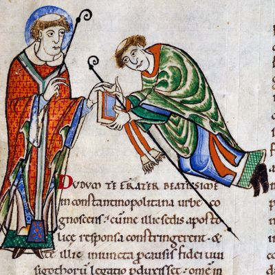 Saint Grégoire le Grand, Morales sur Job, livres I-VMoralia in Job. Livres I-V. France, 12e siècle. Bibliothèque Municipale De Dijon.