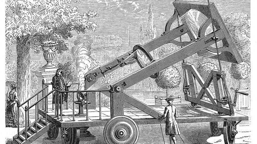 Le "Verre brûlant géant" de l'Académie des sciences, imaginé par Lavoisier.