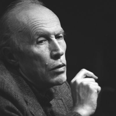 Eric Rohmer au Centre Pompidou en février 1986.