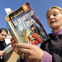 Une lecture publique d'extraits de La Princesse de Clèves jeudi 19 mars 2009, place Stanislas à Nancy - suite à une pique de Nicolas Sarkozy contre "La Princesse de Clèves".