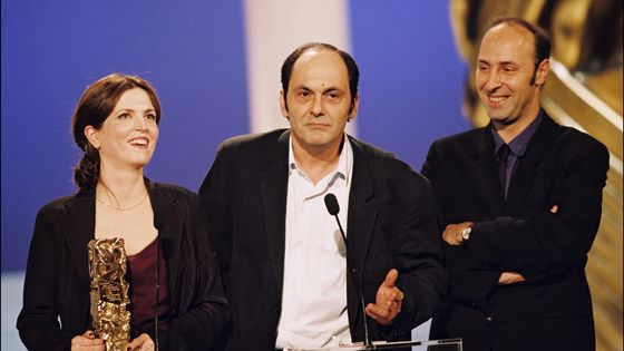 Agnès Jaoui, Jean-Pierre Bacri et Cédric Klapisch, 7 février 1997, aux César ©Getty - Pool ARNAL/PICOT/Gamma-Rapho