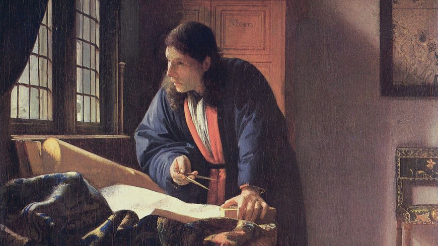 "Le Géographe", tableau de Johannes Vermeer, peint vers 1668/1669, conservé au Musée Städel, collection Demidoff (Francfort-sur-le-Main).