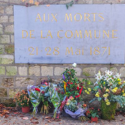 Mur des Fédérés le 22 novembre 2014 au cimetière du Père Lachaise, Paris, France