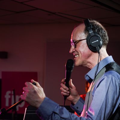 David LInx dans le studio de FIP Pour l'émission Spécilale Académie du Jazz - Photo Melike Baci