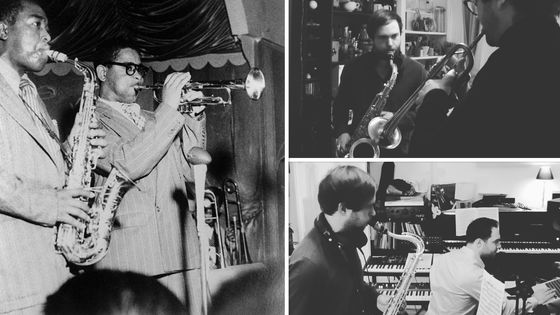 Charlie Parker, Dizzy Gillespie, Alexandre Madeline (sax), Christophe Dilys (trp), Timothée Bakoglu (piano)