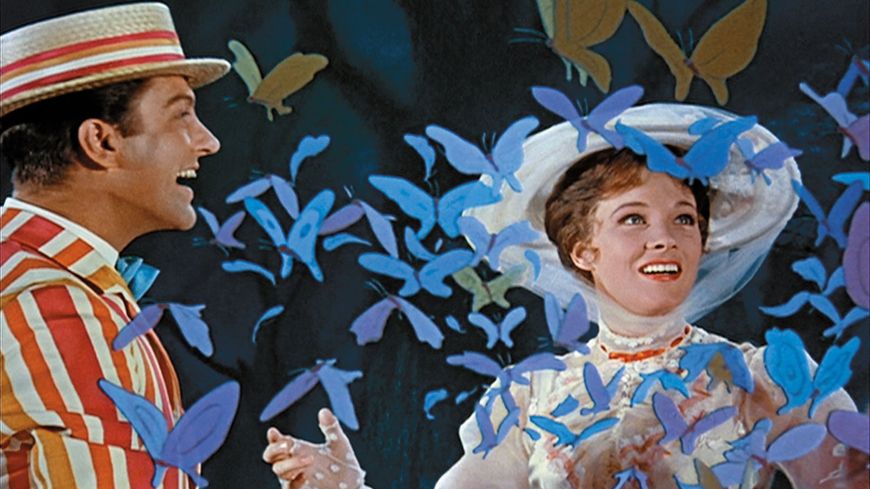 Dick Van Dyke et Julie Andrews dans "Mary Poppins" en 1964