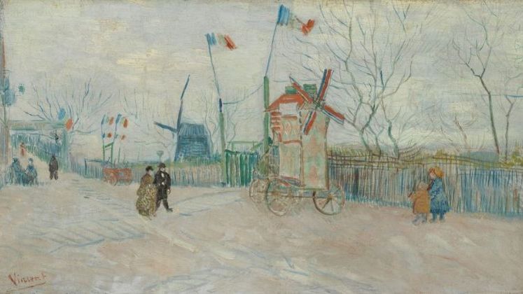 "Impasse des Deux Frères", tableau de 1887 montrant la même scène que "Scène de rue à Montmartre". Il est exposé au musée Van Gogh d'Amsterdam