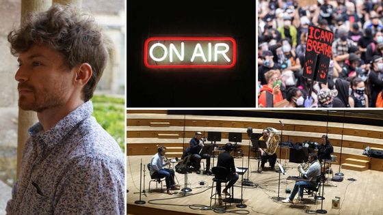Basile Chassaing et les musiciens de l'Ensemble 2e2m - F. Mauger