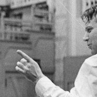 Le chef d'orchestre Kirill Kondrachine lors d'un enregistrement en 1959