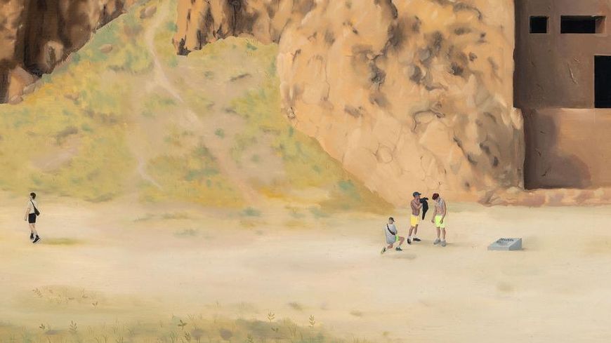 Jean Claracq, Mausolée, 2021, Huile sur bois