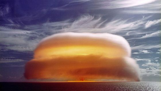 Photo d'essai nucléaire à Mururoa. Collection Hulton Archive / Date de création : 1er janvier 1971 ©Getty - Galerie Bilderwelt