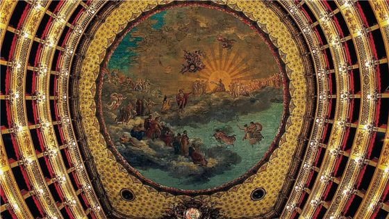 Le plafond du Tetro Sans Carlo peint par Giuseppe Cammarano (1766-1850), Naples, Campanie, Italie ©Getty - DeAgostini