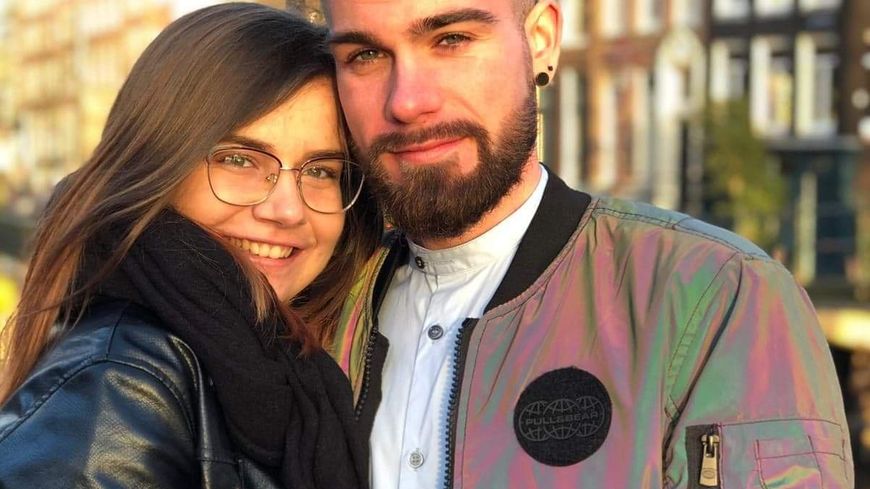 Laurie et Clément le long des Canaux d'Amsterdam