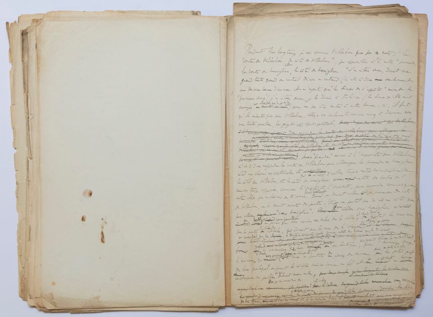 “Peut-être que ces feuillets, dans son esprit, étaient une manière de mettre au net quelque chose qu'il avait déjà commencé. Mais comme il est Proust, ça redevient très vite du brouillon et des pages très raturées” : Nathalie Mauriac Dyer