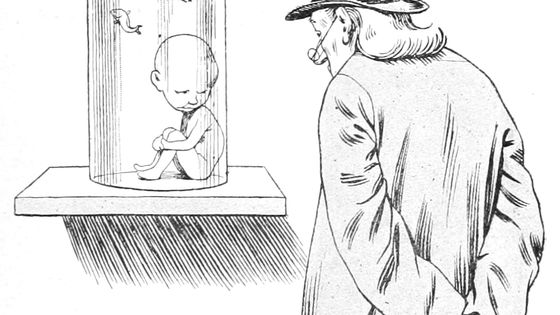 Illustration pour les Nouvelles Chansons du Chat noir de Mac Nab, "Les Fœtus" (1892) - Henri Gerbault