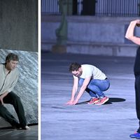 Jonas Kaufman dans "Aïda" (© Vincent Pontet) et Boris Charmatz et Anne Teresa de Keersmaeker dans "La Ronde" (© Damien Meyer)