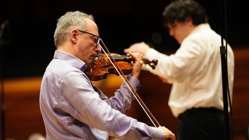 18 mars 2021, Auditorium RF : Luc Héry, violon solo & Cristian Măcelaru, directeur musical de l'ONF