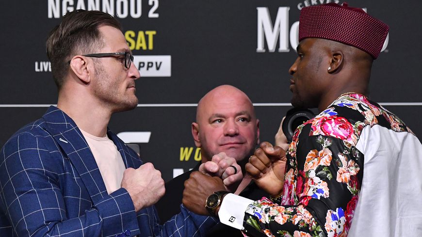 Conférence de presse UFC 260 Miocic vs Ngannou 2 - (photo : Jeff Bottari)
