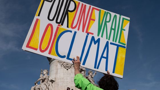 Quelques 110 000 personnes ont manifesté partout en France ce dimanche 28/03 pour exprimer leur désaccord avec le projet de loi Climat et Résilience examiné aujourd'hui à l'Assemblée Nationale ©Maxppp - Sadak Souici