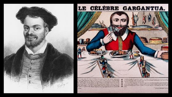 François Rabelais; Gargantua, personnage de Rabelais. Illustration 19e siècle ©Getty