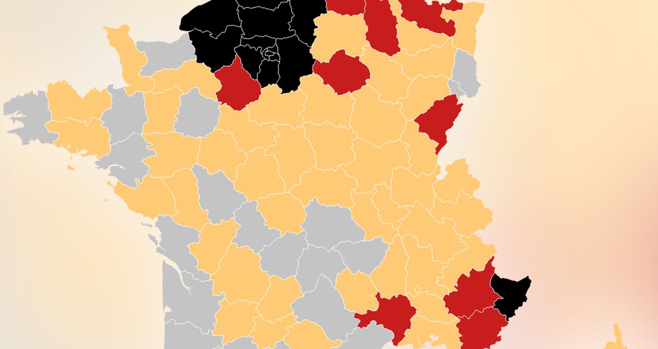 Carte Ces Departements Qui Risquent De Basculer Dans Les Mesures De Freinage