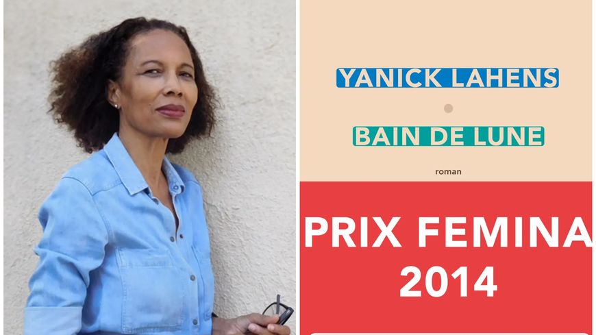 Portrait de Yanick Lahens et son roman, "Bain de lune", édition grand format, 2014 (Sabine Wespieser Editeur)