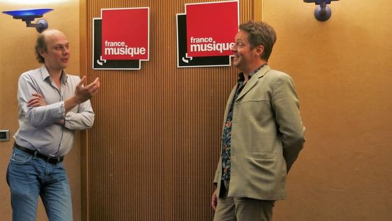 France Musique, studio 151... Laurent Lefrançois, compositeur & Benjamin François, producteur (g. à d.) ©Radio France - Annick Haumier / RF