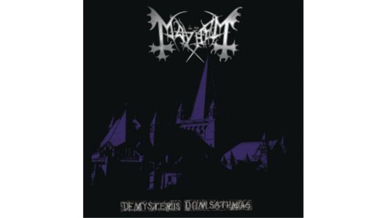 Pochette du disque "De Mysteriis Dom Sathanas" du groupe de black métal norvégien, Mayhem