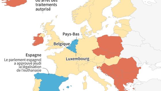 Les différentes législations autour de l'euthanasie dans les pays européens ©AFP - Bertille LAGORCE