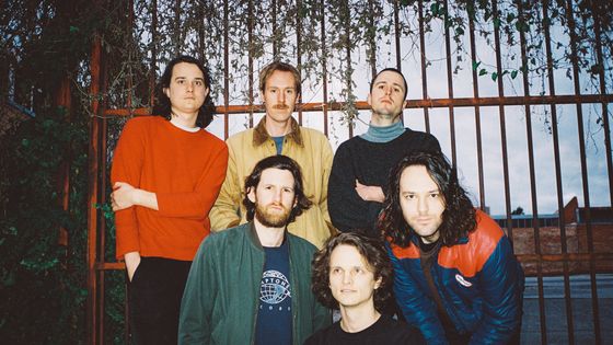 Portrait du groupe King Gizzard & The Lizard Wizard avec Stu Mackenzie, Ambrose Kenny-Smith, Cook Craig, Joey Walker, Lucas Harwood et Michael Cavanagh - Jamie Wdziekonski