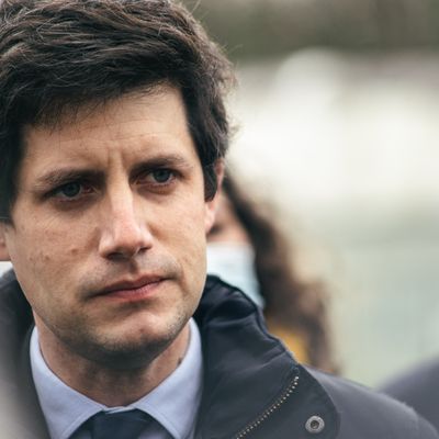 Le ministre de l'Agriculture et de l'Alimentation, Julien Denormandie, lors d'un déplacement à Maure-de-Bretagne, le 5 mars.