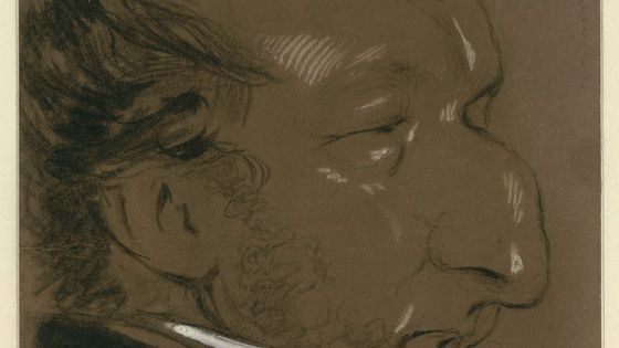 Sigismund Thalberg – Caricature au fusain rehaussé de gouache / Dessin préparatoire au Panthéon Nadar - Nadar / Gallica